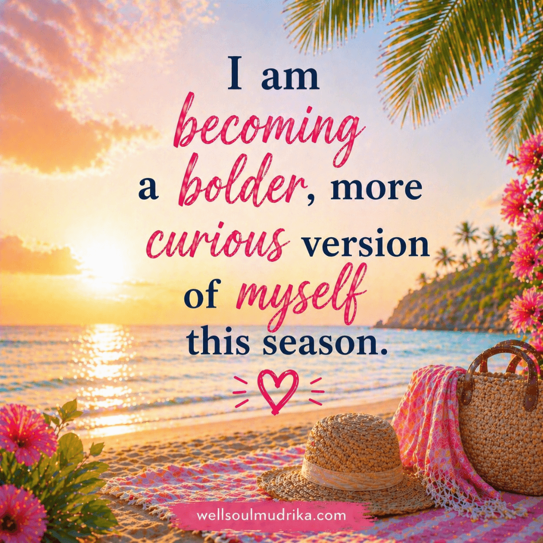summer affirmations - I am becoming a bolder, more curious version of myself this season