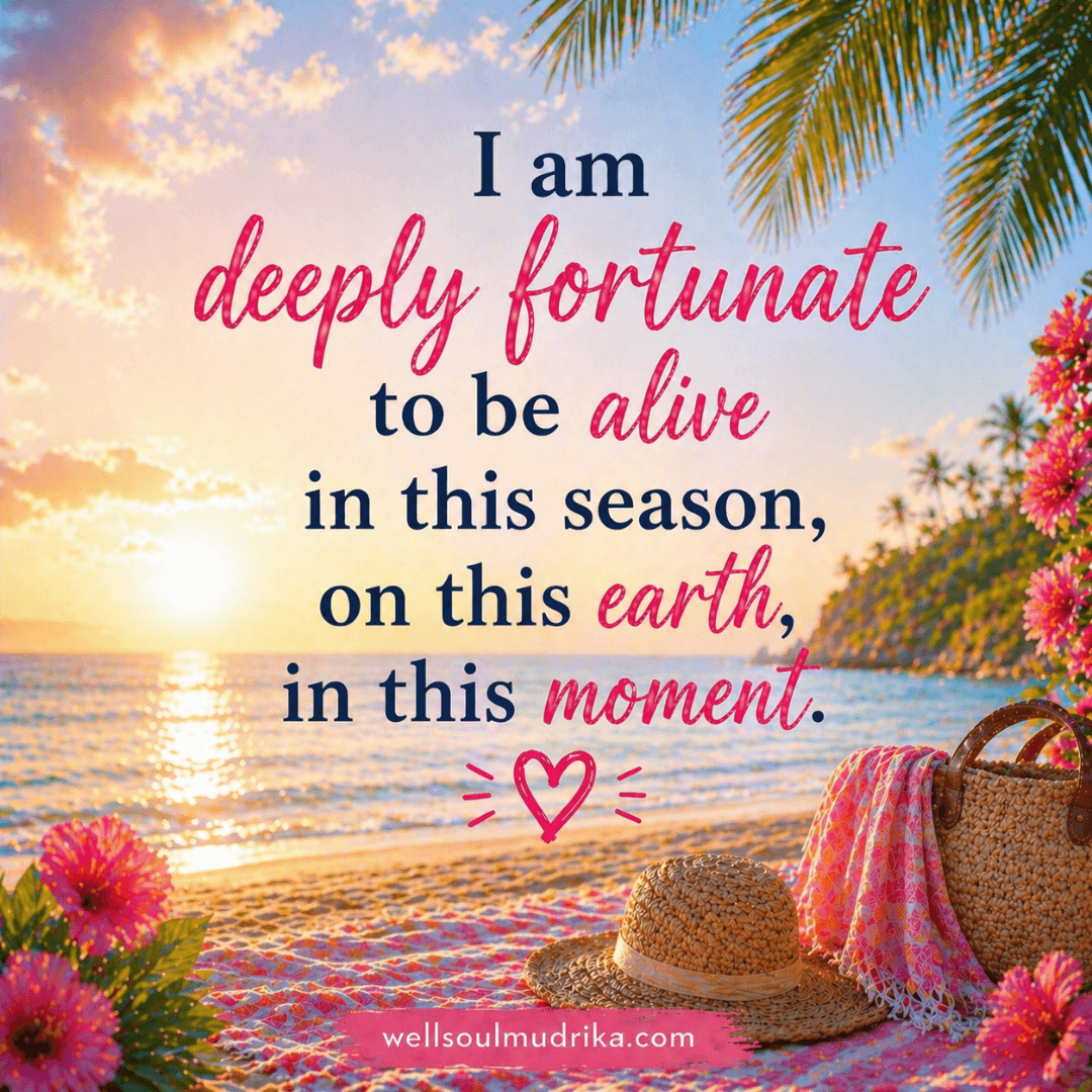 summer affirmations - I am deeply fortunate to be alive in this season, on this earth, in this moment