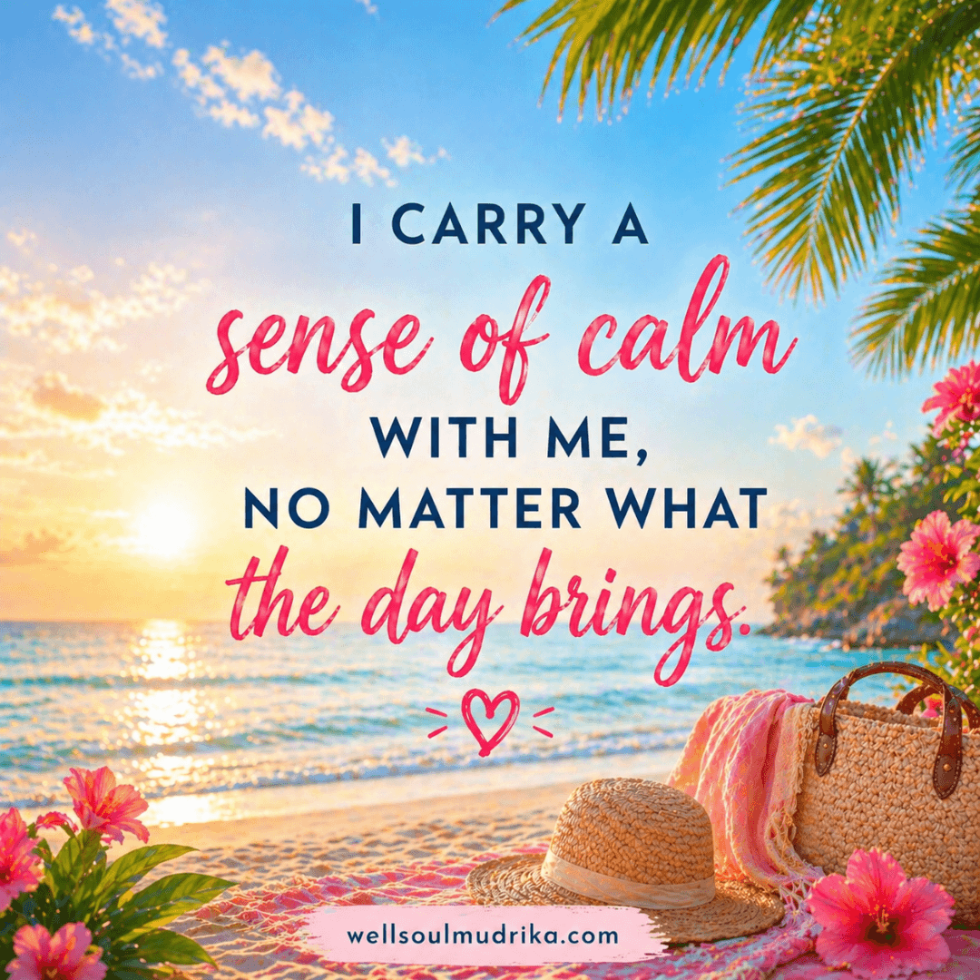 summer affirmations- I carry a sense of calm with me, no matter what the day brings