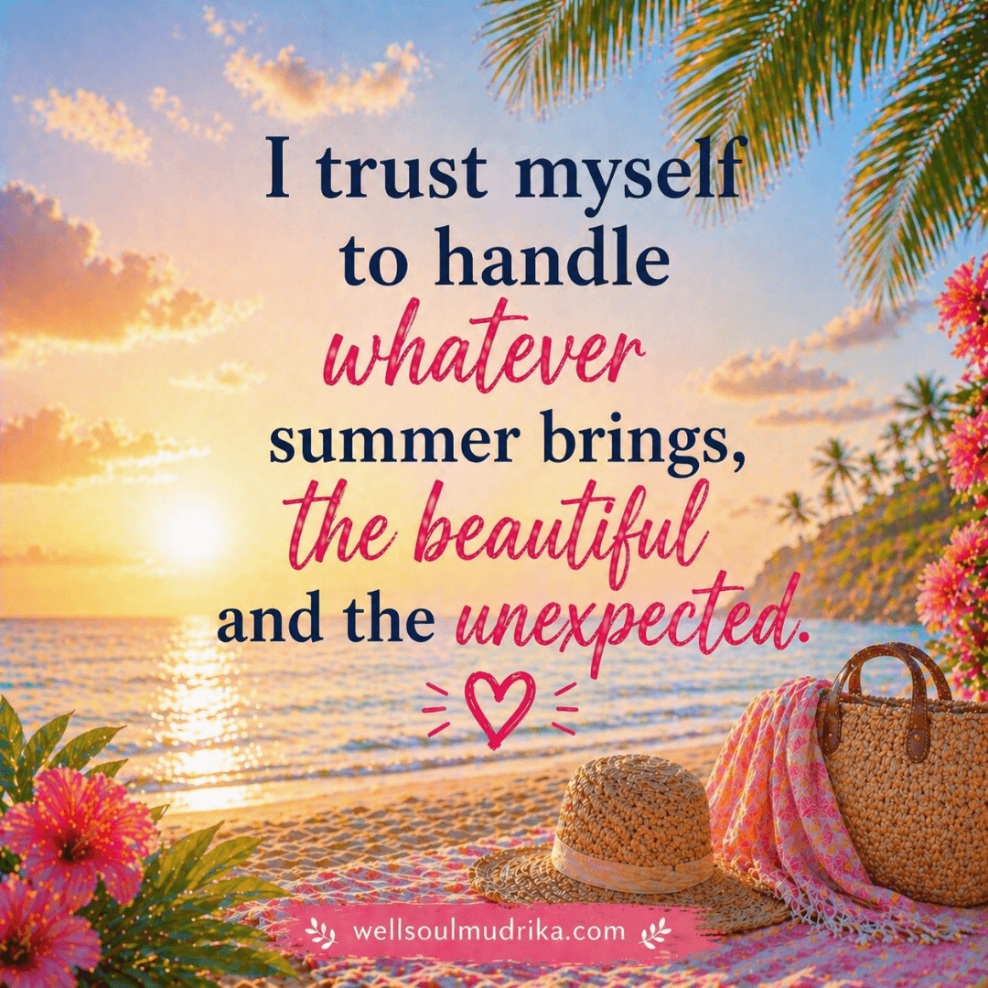 summer affirmations - I trust myself to handle whatever summer brings, the beautiful and the unexpected