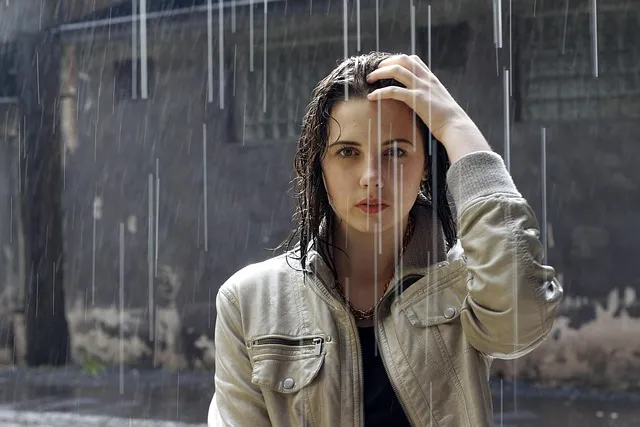 things to do on a rainy day woman doing rain photoshoot
